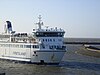 MS Friesland entering the harbour of Harlingen.