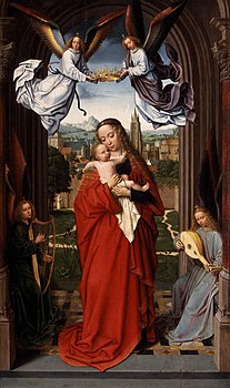 Gerard David - La Virgen y el Niño con cuatro ángeles - WGA6036.jpg