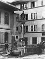 Gerechtigkeitsbrunnen im Jahr 1900