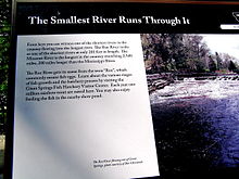 Interpretative sign at Roe River