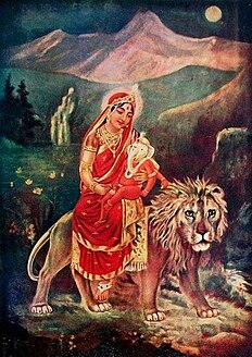 Goddess Parvati and her son Ganesha.jpg