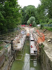 The Thames and Severn Canal during restoration work