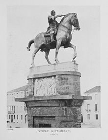 Памятник Гаттамелате в Падуе. Архивная фотография 1903 года