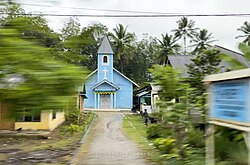 Gereja HKBP Huta Tonga di Desa Manegen