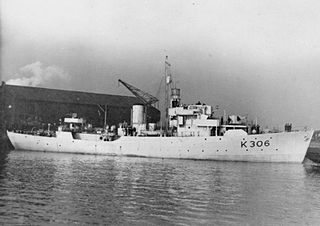 HMIS <i>Assam</i> (K306) Modified Flower-class corvette