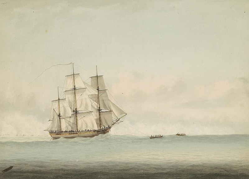 File:HMS Endeavour off the coast of New Holland, by Samuel Atkins c.1794.jpg
