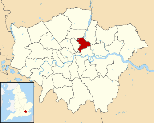 Hackney shown within Greater London