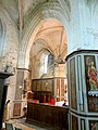 Chapelle nord, vue vers le sud-est dans le chœur.