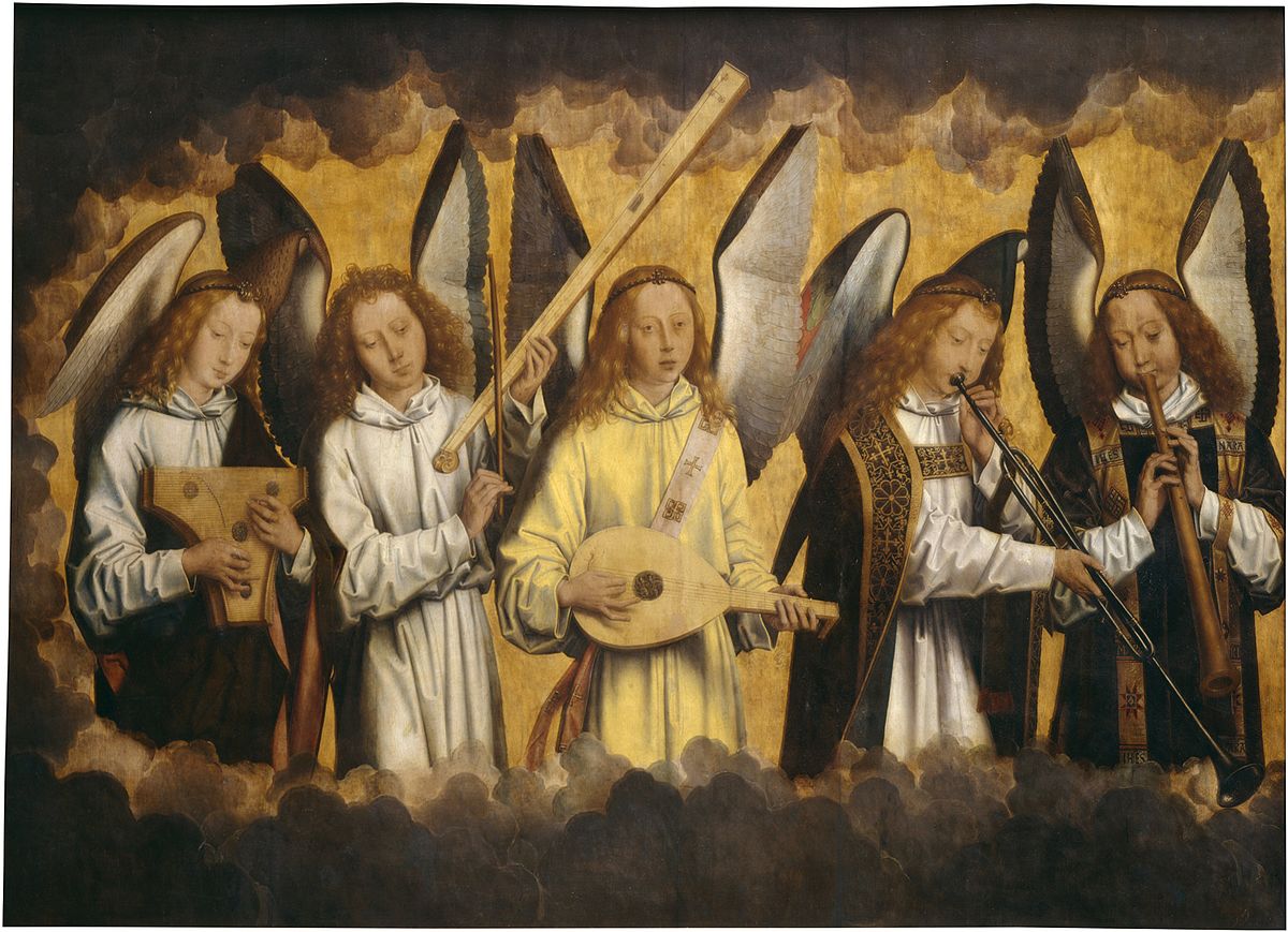 angels singing painting