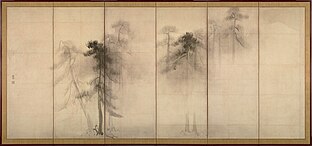 A Byobu Hasegawa Tohaku - Pine Trees (Shorin-zu byobu) - left hand screen.jpg