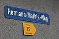 Deutsch: Straßentafel, bennat nach Hermann Mathie in Haslach an der Mühl