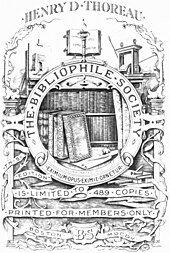 The Bibliophile Society of Boston art from a limited edition book by Henry David Thoreau Henry David Thoreau - The Bibliophile Society.jpg