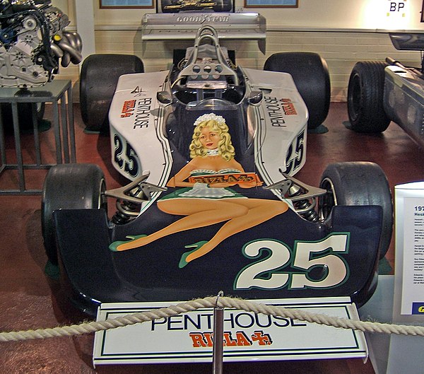 A Hesketh 308D on show at the Donington Grand Prix Exhibition