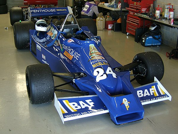 A Hesketh 308E, seen in 1977's Penthouse Rizla Racing livery.