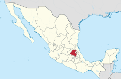 Hidalgo (stato) - Localizzazione