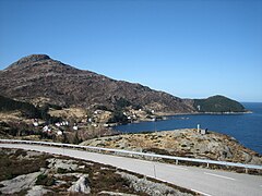 View of the small village of Husevåg on the northern island