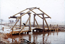 The Old Ings Bridge over the River Derwent at Wheldrake in 1961