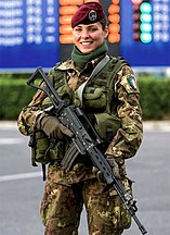 woman soldier's uniform of the Italian Army