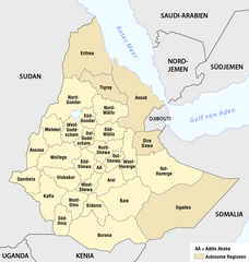 Verwaltungsgliederung von Äthiopien 1987-1991