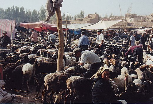 Kashgar's Sunday market.