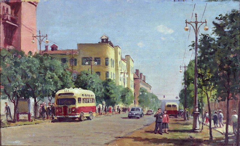 File:Khrymov V.D. New Saransk.1957. Cardboard, oil. 43х70.jpg