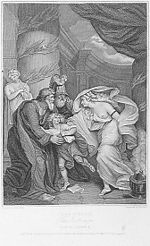Thomas Kirk illustration of Young Lucius fleeing from Lavinia in Act 4, Scene 1; engraved by B. Reading (1799) Kirk-TitusAct4ChildAlarmed.jpg