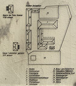 Reconstruction plan of the Gottesthal monastery