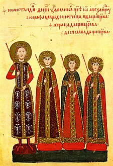Konstantin Dejanović, bulharské princezny Kera-Tamara, Kerica, Desislava – Tetraevangelium cara Ivana Alexandra.