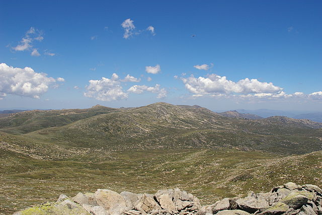 Mount Kosciuszko as viewed from Mount Townsend (the second highest peak in Mainland Australia), Kosciuszko National Park