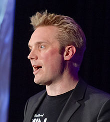 Segerstrale presents on Vainglory at the 2016 Game Developers Conference. Kristian Segerstrale of Vainglory at GDC 2016 (25213605813) (cropped).jpg