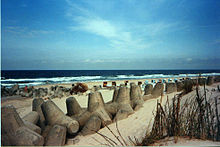 Betontetrapoden, hier in Hörnum auf Sylt, werden nicht mehr aufgebaut. Sie beschleunigten den Landverlust, anstatt ihn zu verlangsamen.