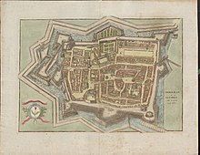 Kolorierter Stadtplan von 1611