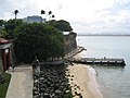 Back portion of La Fortaleza, San Juan's wall and sea-side gates to the city.