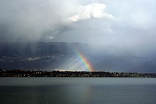 Le lac du Bourget après un orage.