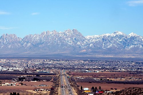View of Las Cruces with the Organ Mountains to the east
