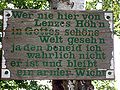 Ein Spruch am Plauer See