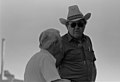 Leon Rausch off-stage at the Pioneer Days festival in Fort Worth, Texas, 1981.