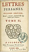 Lettres persanes - seconde édition - tome II.jpg