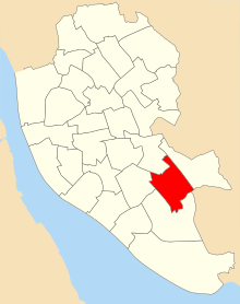 2004 ward boundaries Liverpool Woolton (2004 ward).svg