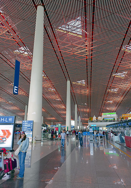 File:Long view of inside of Beijing Capital International Airport Terminal 3.jpg