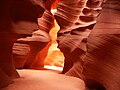 red sandstone corridor in the Antelope Canyon, Arizona