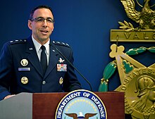 Liquori speaks during his promotion ceremony to lieutenant general, September 8, 2020. Lt Gen Liquori promotion.jpg