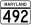 MD Route 492.svg