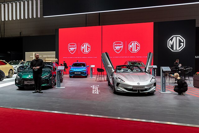 MG stand at the 2024 Geneva International Motor Show