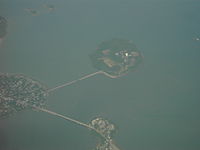 Aerial view of Mackworth Island Sate Park