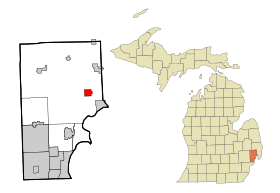 Macomb County Michigan Incorporated and Unincorporated areas New Haven Highlighted.svg