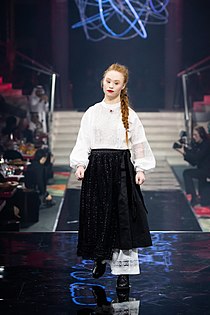 Madeline walking down the runway Madeline Stuart Ramp.jpg