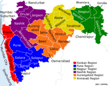 Location of Pune district in the Indian state of Maharashtra