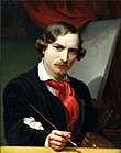 Maximilian Piotrowski Maksymilian Antoni Piotrowski - Autoportret z paleta 1849.jpg