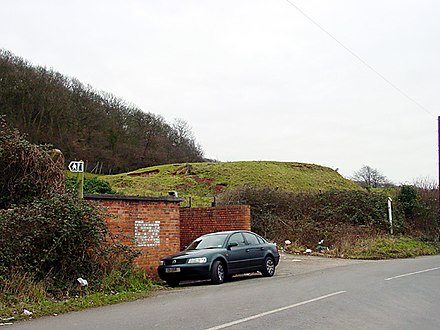 The former Berwick Wood Petroleum Supply Depot (PSD) was a storage facility built to connect to the GPSS Man Made Embankment - geograph.org.uk - 118656.jpg